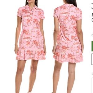 J. McLaughlin Vibrant Pink and Orange Dress Sports Wear Line